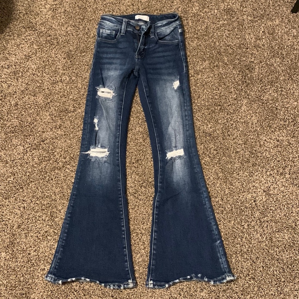 Kancan Signature Mid Rise Flare Jeans